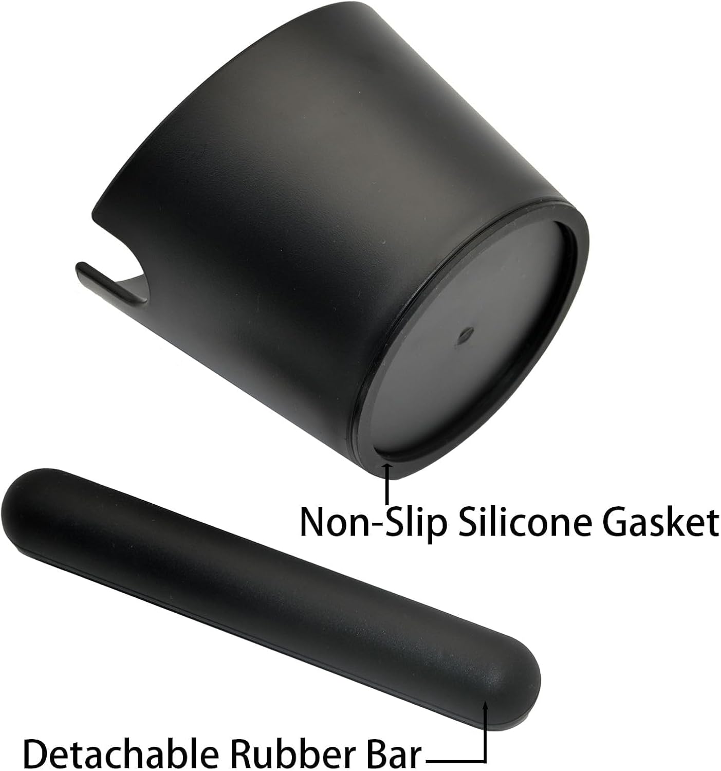 5 inch Coffee Knock Box Espresso Knock Box with a longer detachable Knocking Rod Shock-Absorbent Durable Non-Slip Base Espresso Machine Accessories Espresso Dump Bin for Home/Office