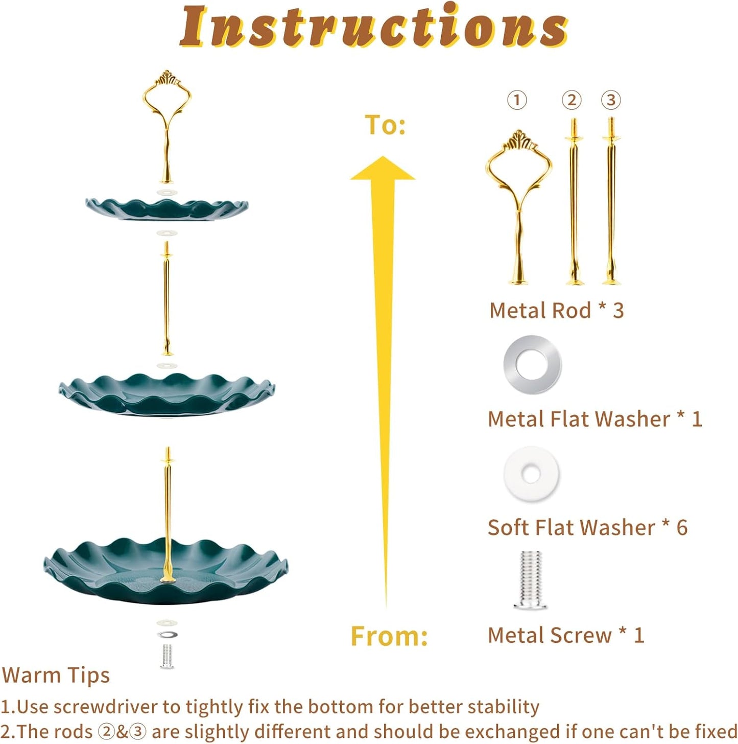 3 Tier Cupcake Stand Holder, Plastic Cup Cake Stand Tower with Tiered Serving Tray for Cupcakes, Donuts, Fruits and More (Green)