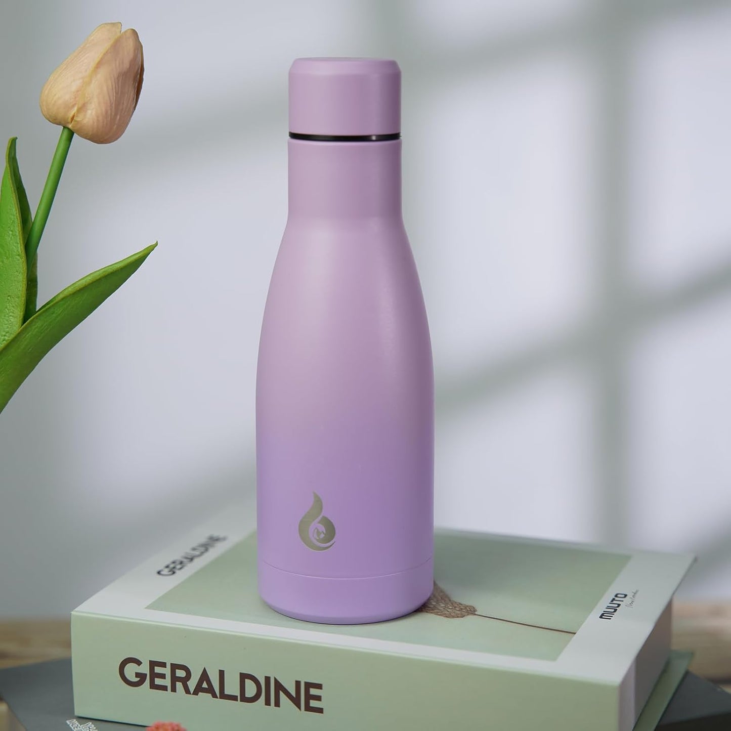 BJPKPK Insulated Water Bottle 17oz Stainless Steel Water Bottles Dishwasher Safe Reusable Metal Thermos Cold and Hot,Dreamy Purple