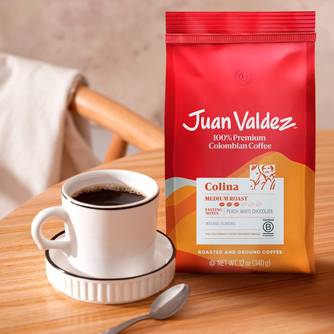 Juan Valdez Colina Ground Coffee, Balanced Roast 12 OZ - Premium Colombian Coffee - Unique “Caracolito” beans produce a coffee of balanced flavor (Pack of 3)