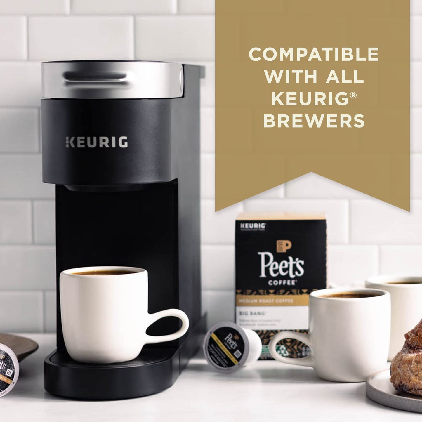 Peet's Coffee, Dark Roast K-Cup Pods for Keurig Brewers - French Roast 96 Count (4 Boxes of 24 K-Cup Pods)