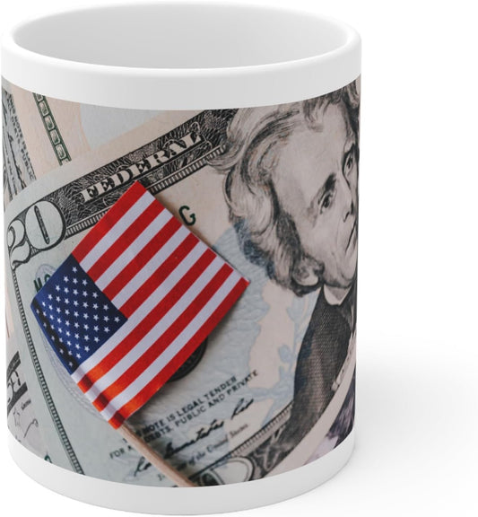 11 OZ Novelty Coffee Mugs - Christmas Gift (American Flag Theme)