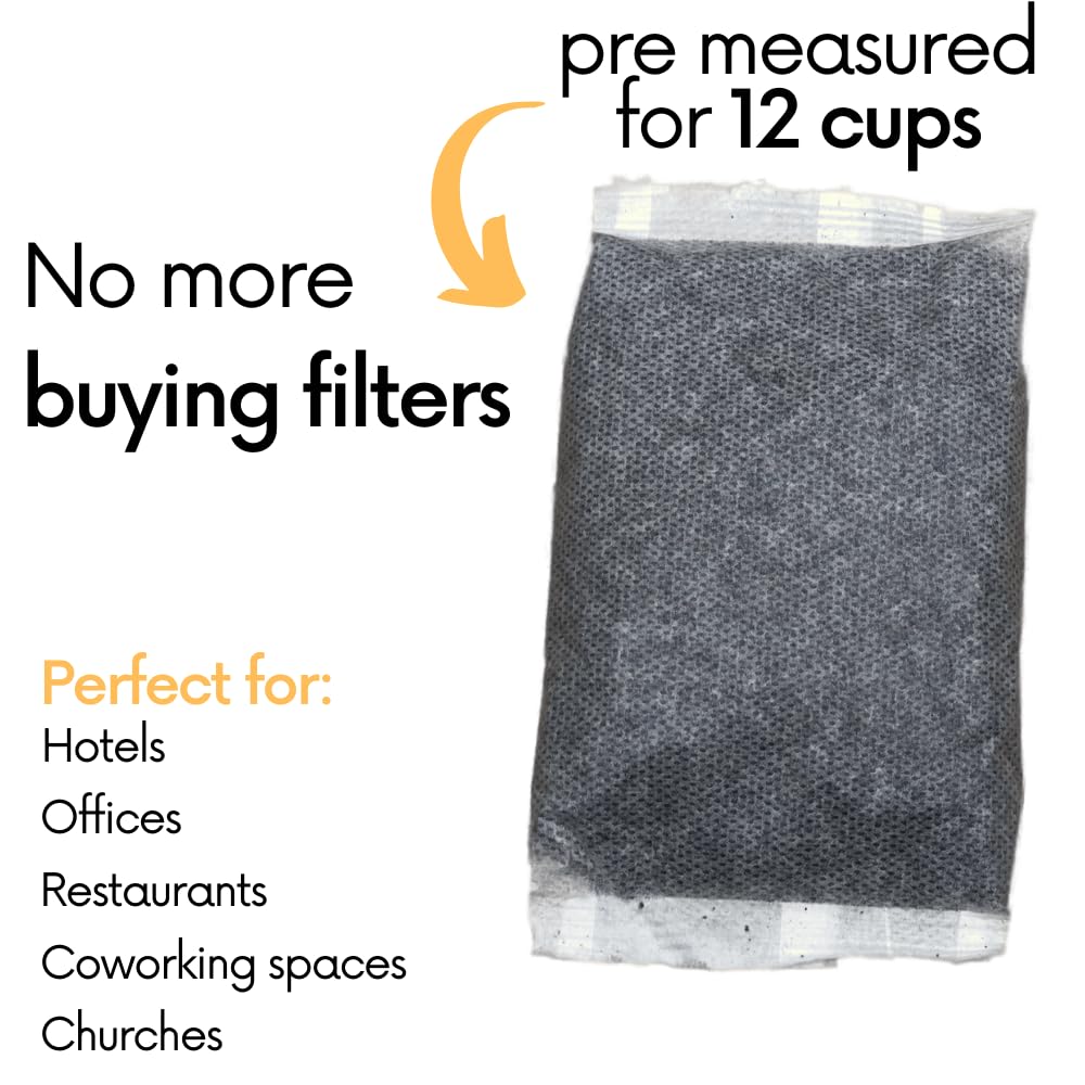 Ground Coffee In Filter Packs | Medium Roast Low Acid Mold Free Pouches | Signature House Breakfast Blend | Gourmet Bulk Packets for 10-12 Cup Drip Maker | Highest Rated Individual Premeasured Coffee