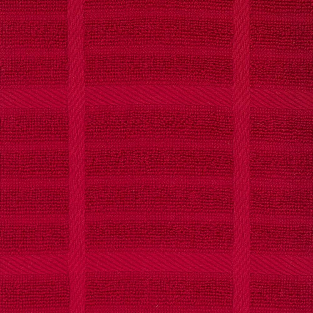 All-Clad Solid & Coordinate Kitchen Towels: Highly Absorbent, Super Soft Long Lasting 100% Cotton, 17" x 30" Tea Towels for Cleaning & Drying Dishes, Pans, Glassware, Countertops, 4-Pack, Chili
