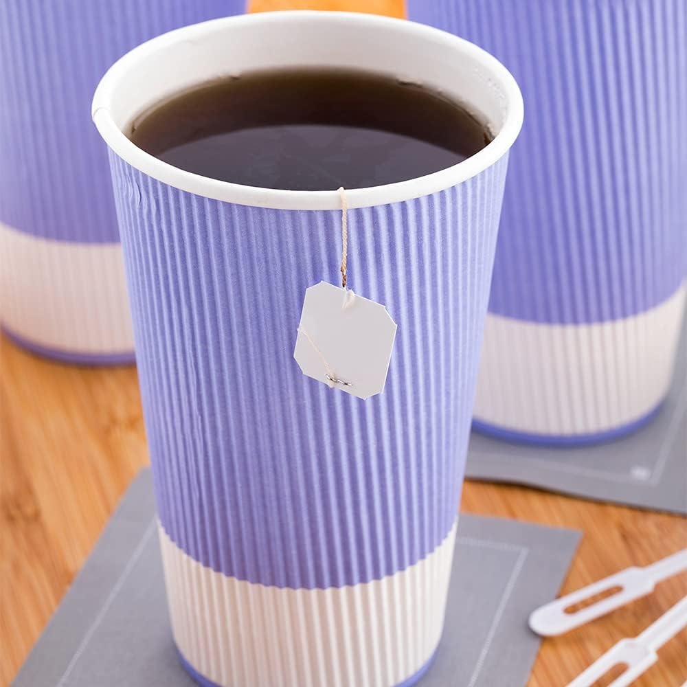 Restaurantware 16 Ounce Double Wall Disposable Coffee Cups, 500 Insulated Light Purple Paper Tumblers with Ripple Wall Design, Lids Sold Separately for Hot Drinks like Tea, Hot Chocolate and More