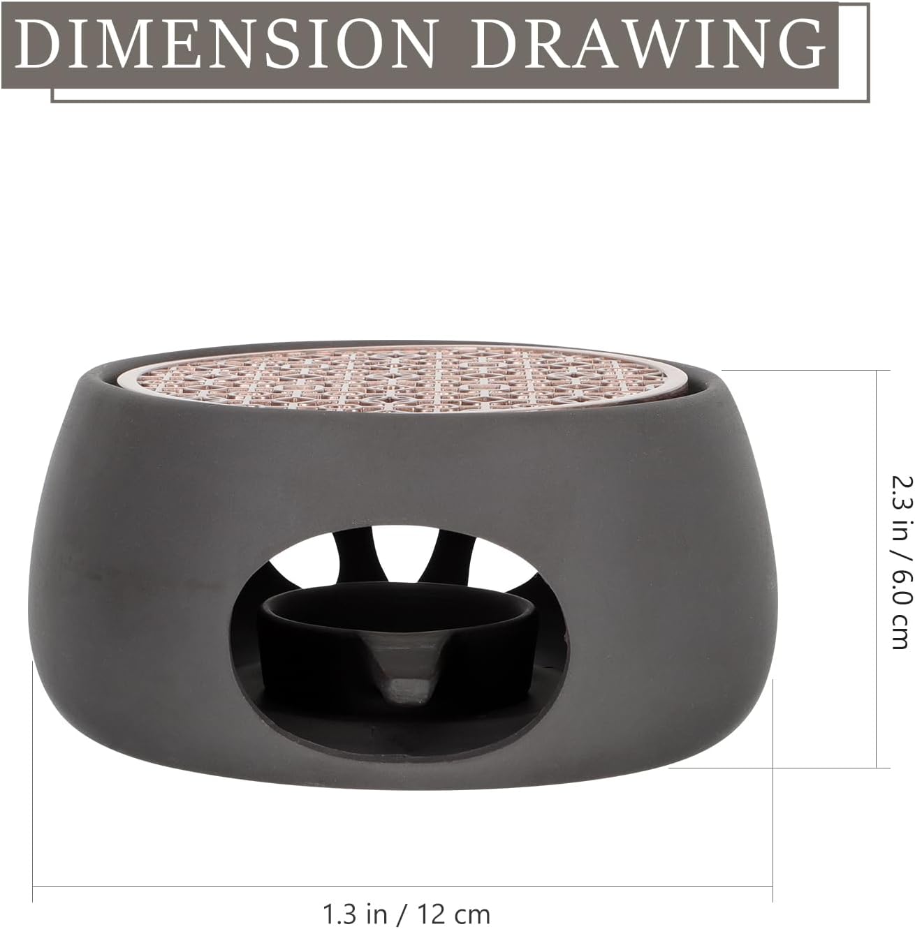 Ceramic Tea Pot Warmer Heater Set - Japanese Pottery Teapot Warmer Base With Light Candle Holder - Stove Warmer for Coffee Cup and Tea Set