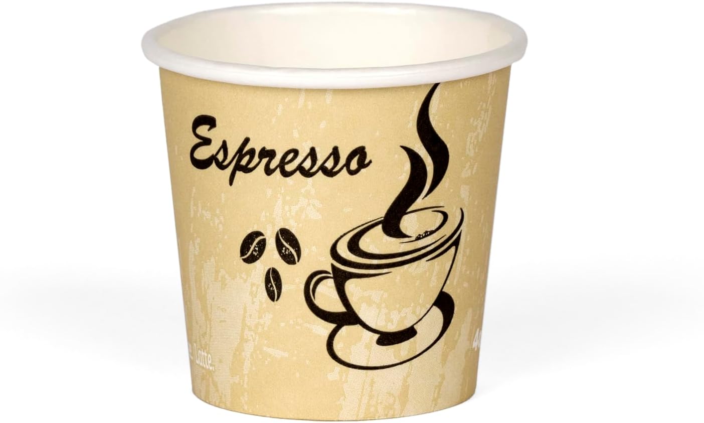 Smygoods Disposable Coffee Cups, To Go Paper Hot Cups, Classic Design (4 OZ, 100 Count) For Hot Beverages, Coffee, Tea, Espresso, Cocoa - Vasos Para Cafe