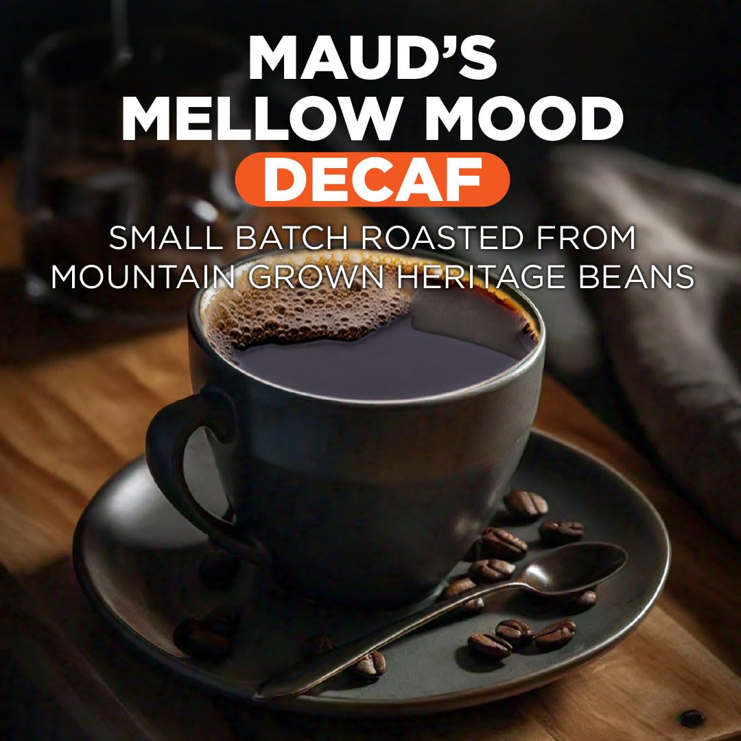 Maud's Decaf Medium Roast Coffee Pods, 200 ct, Decaffeinated Recyclable Single Serve Pods – 100% Arabica Coffee, Compatible with Keurig K Cups Maker