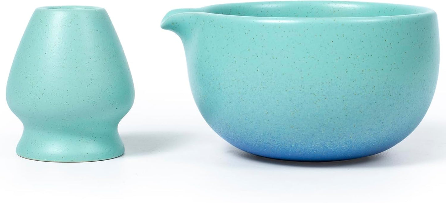 Japanese ceramic matcha bowl. 20 ounce ceramic bowl. Matcha tea bowl. A gift for matcha enthusiasts (blue)