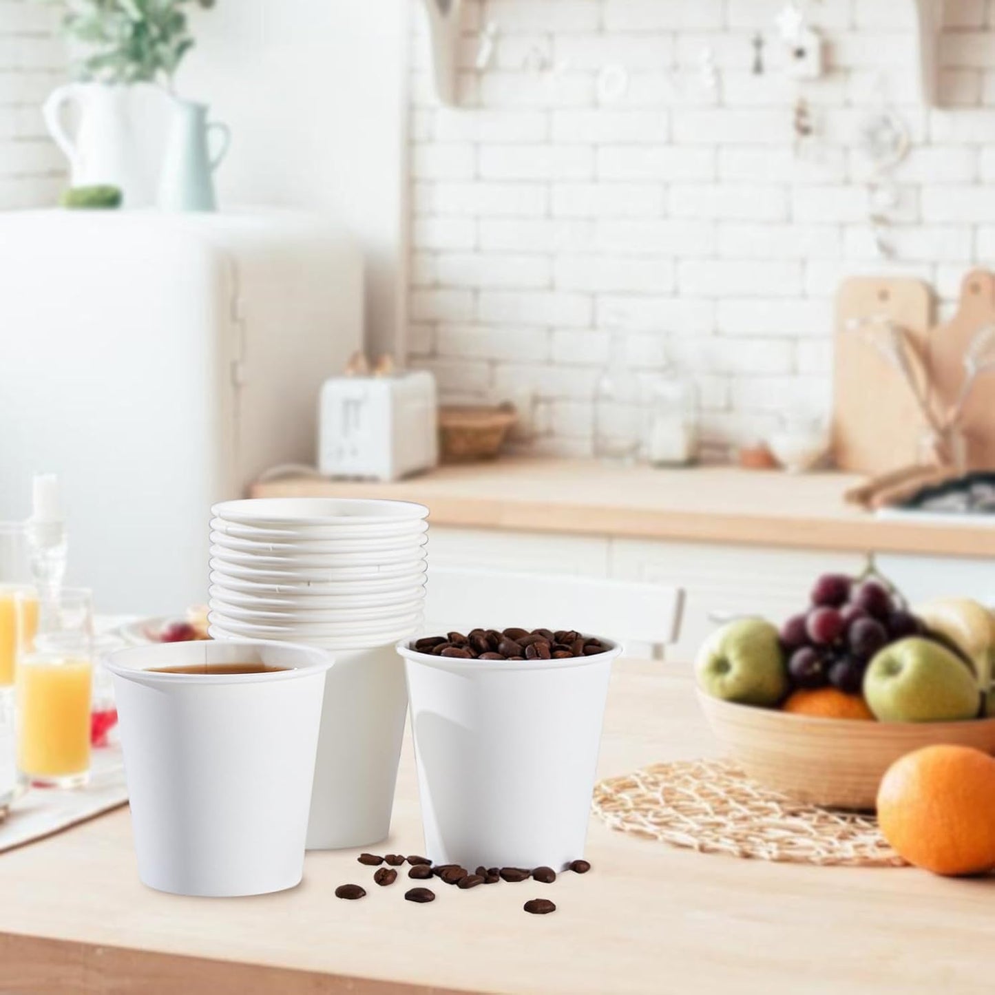 300 Pack 5 oz Paper Cups, White Paper Disposable Cups, Small Bathroom Mouthwash Cups, Hot/Cold Drinking Cups for Bathroom, Home, Party, Office, Picnic, Travel