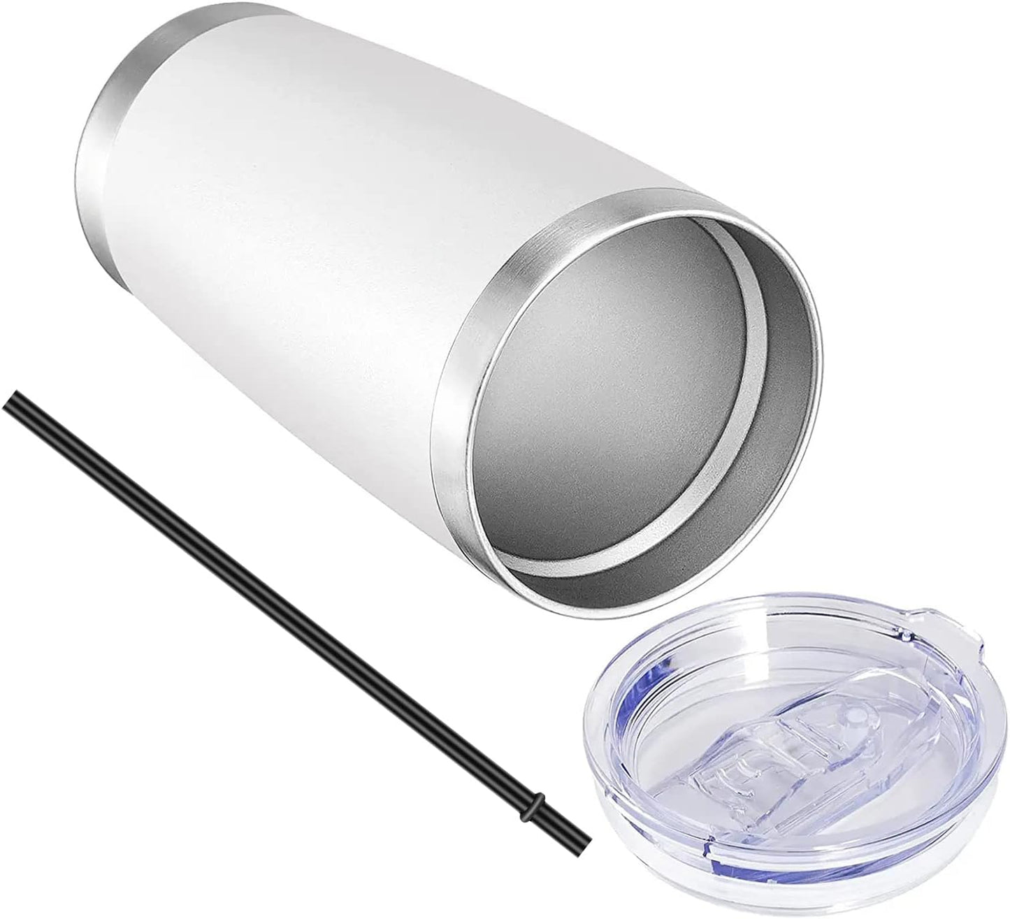 VEGOND 20oz Tumbler with Lid and Straw Stainless Steel Tumbler Cup Bulk Vacuum Insulated Double Wall Travel Coffee Mug Powder Coated Coffee Cup(Mix 12 Pack)