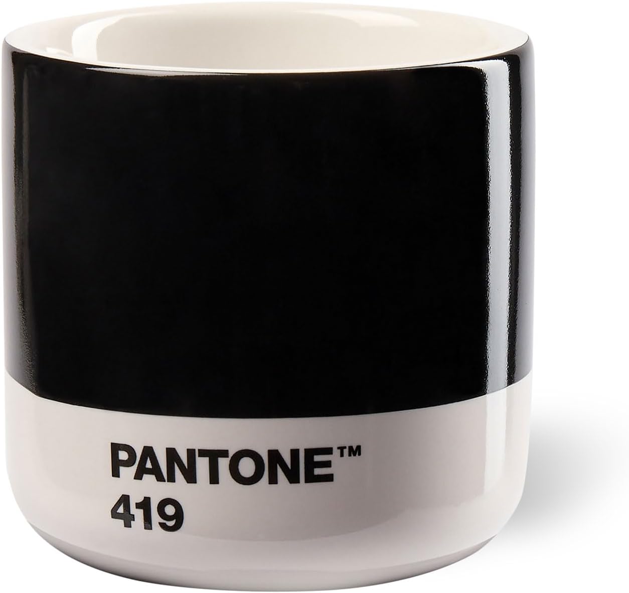 Copenhagen Design Pantone Macchiato Cup - Coffee, Latte, Macchiato Mug - 3.34oz/100ml, Black 419