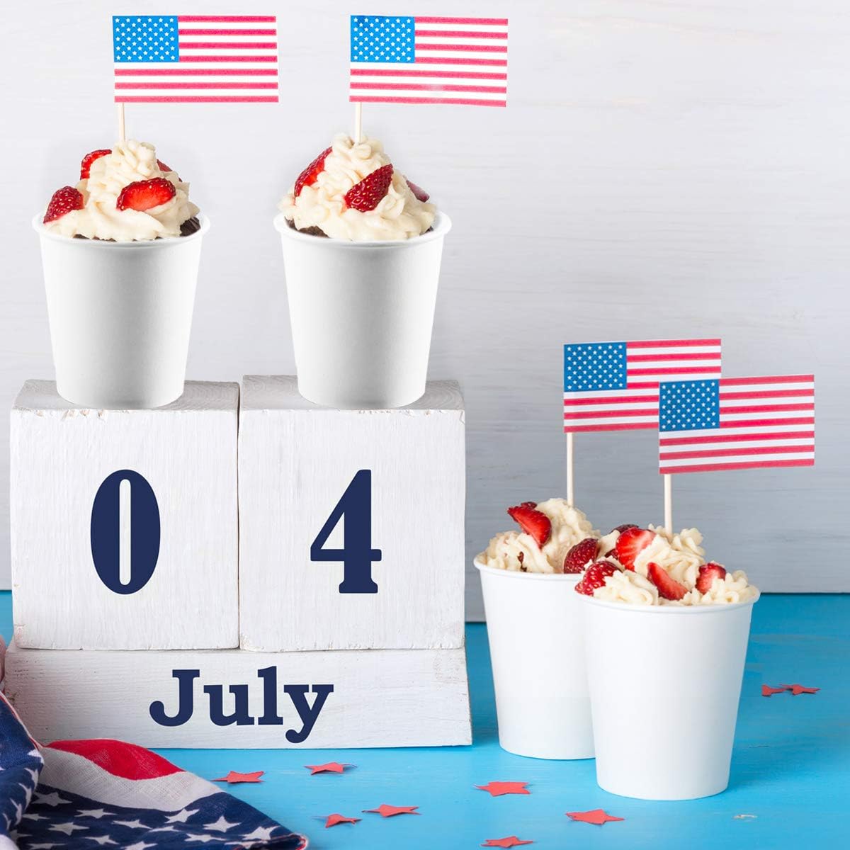 Turbo Bee 300Pack 4oz Disposable Paper Cups,Hot/Cold Beverage Drinking Cup，Small Paper Cups for Bathroom and Mouthwash…