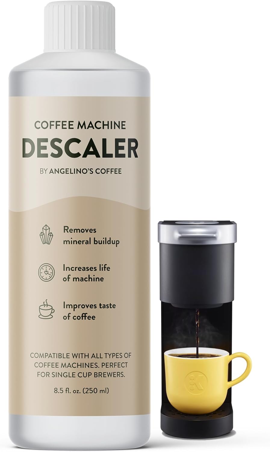 Effective Keurig Descaling Solution (2 Uses) – Universal Coffee Machine Descaler for Keurig, Nespresso, Breville, Delonghi