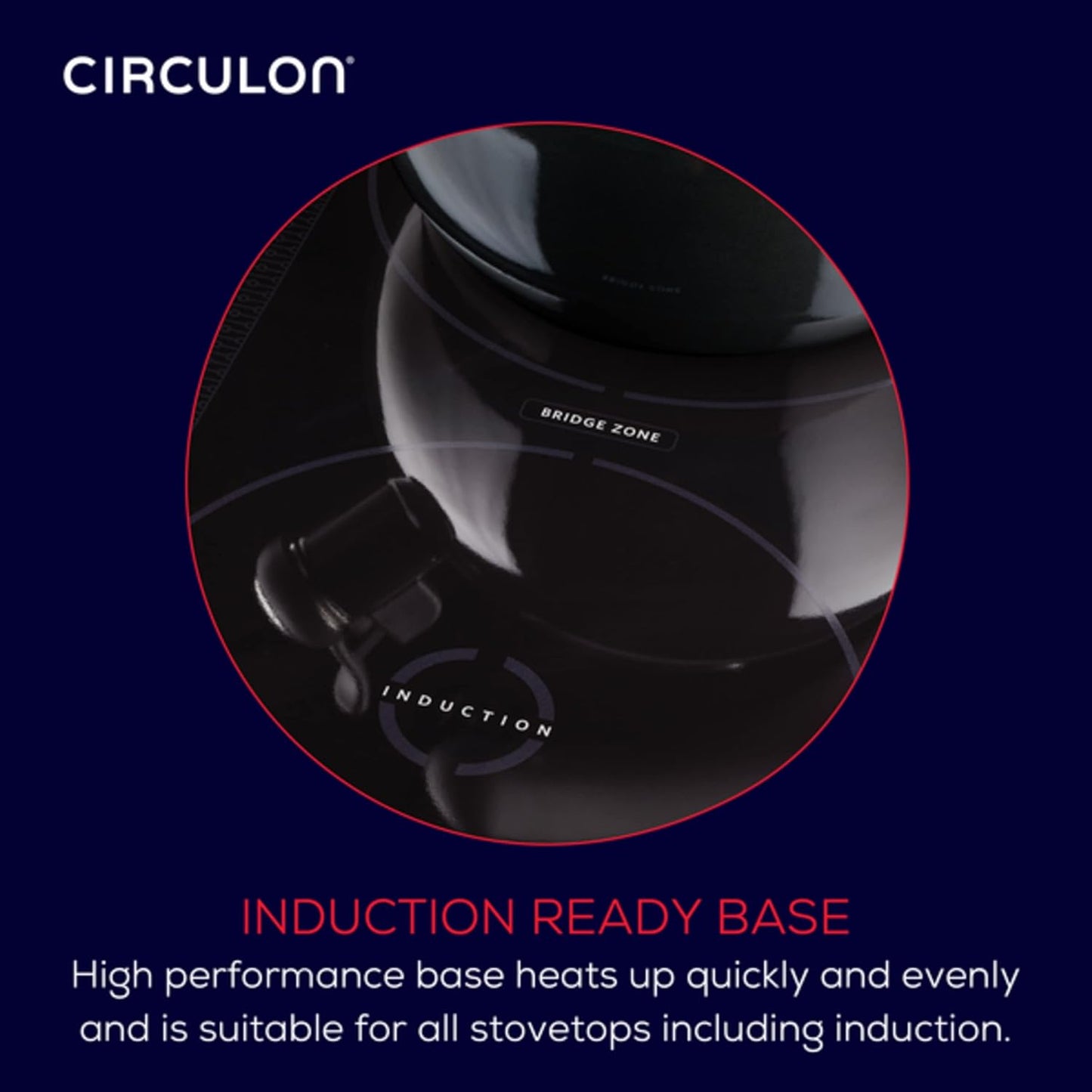 Circulon Enamel on Steel Whistling Teakettle/Teapot With Flip-Up Spout, 2 Quart - Black