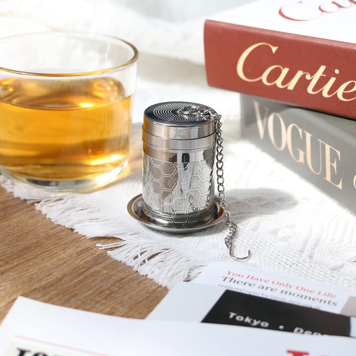 Tea Infusers for Loose Tea (1 Pack), 18/8 Stainless Steel Tea Strainer, Extra Fine Mesh Tea Diffuser for Brewing Tea, Spices & Seasoning