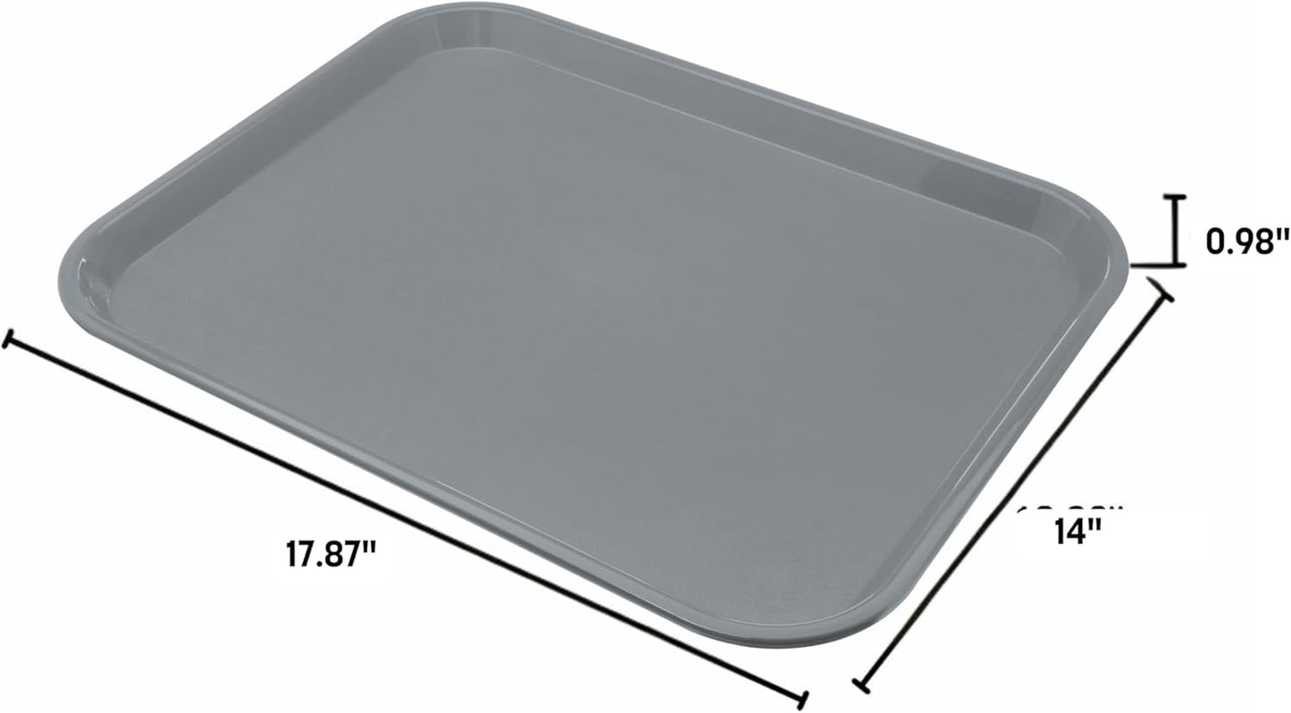 CFS Cafe Plastic Fast Food Tray, 14" x 18", Slate