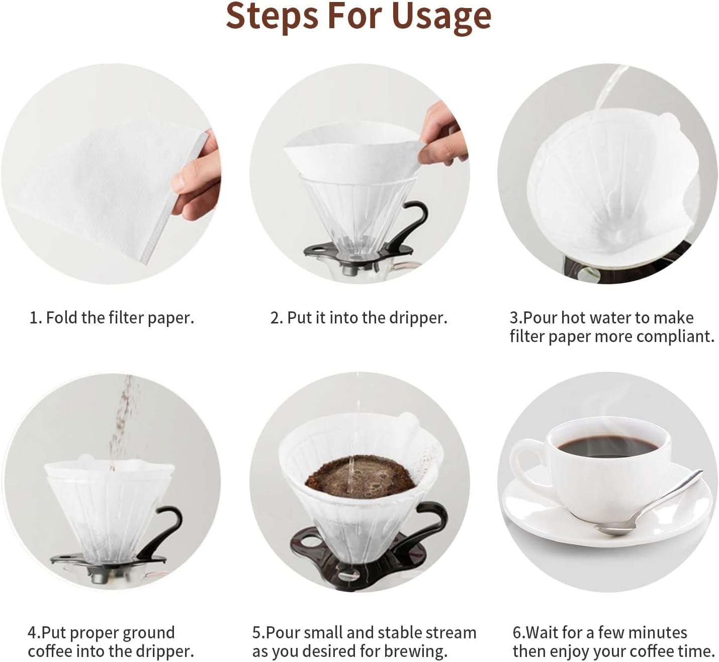 Coffee Filters, Size 02 White Cone Filters, 200 Count Disposable Natural Paper Filters 2-4 Cup, 02 Cone For Pour Over and Drip Coffee Maker