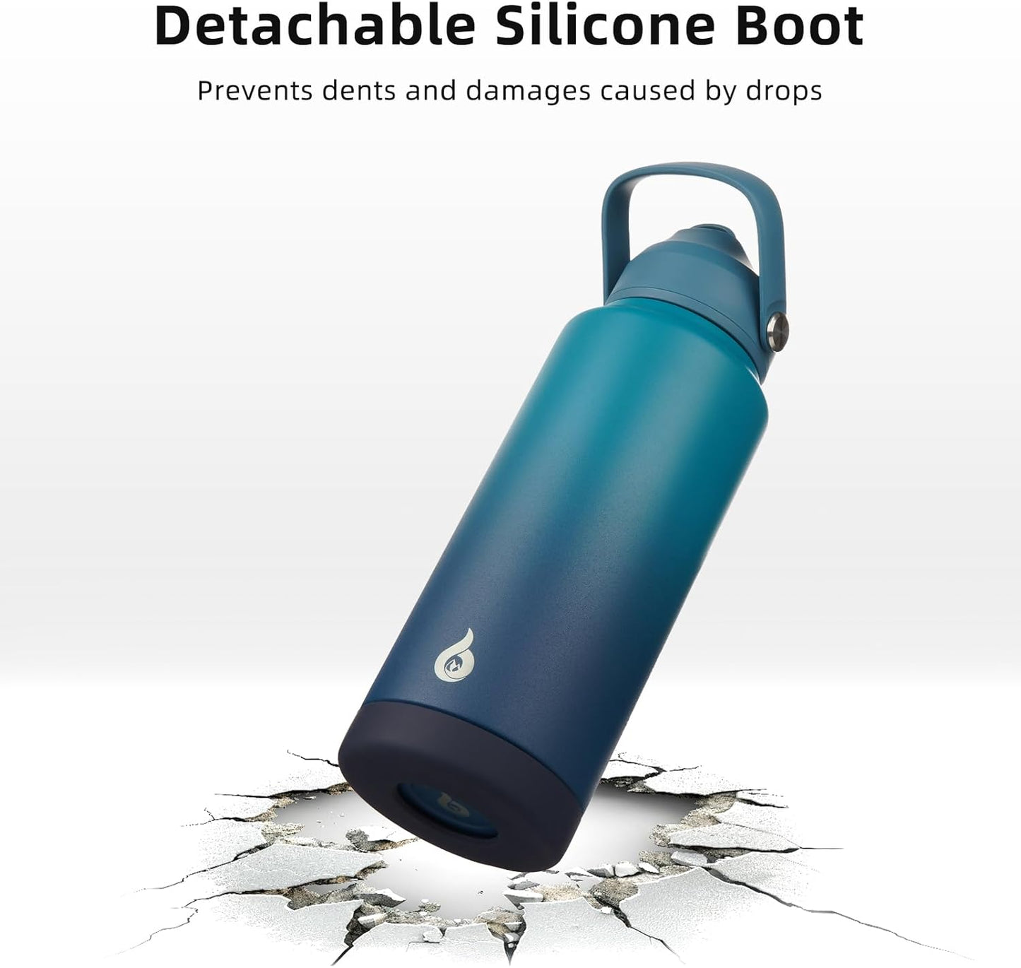 BJPKPK Water Bottle with Straw Lid, 24oz Vacuum Insulated Water Bottles, Metal Stainless Steel Thermos for Sports, Travel, BPA Free Leak Proof Thermos, Cups, Flasks, Tumblers,Vast