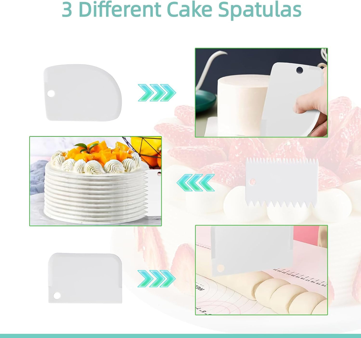 Cake Turntable 12 Inch, Uten Cake Stands, Glass Cake Decorating Display Stand, 33pcs Cake Decorating Set, Straight & Offset Spatula, Cream Scraper etc. Baking Tools & Accessories