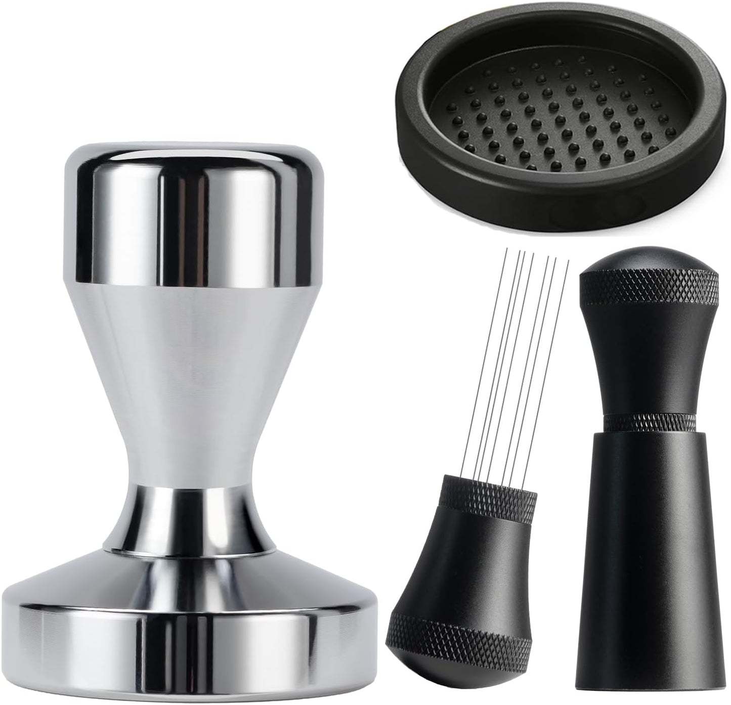Espresso Accessories Kit WDT Tool: 51mm Espresso Tamper Set Espresso Tools Barista Tools Espresso Kit Including WDT Tool Espresso, 51mm Tamper with Tamper Mat | Espresso Bar Accessories Coffee Tools