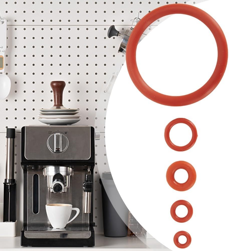 Silicone O-Ring Seal Gasket Set for Coffee Machine Maintenance, 15 Pieces Replacement Kit for Saeco for Gaggia Espresso Maker Repair