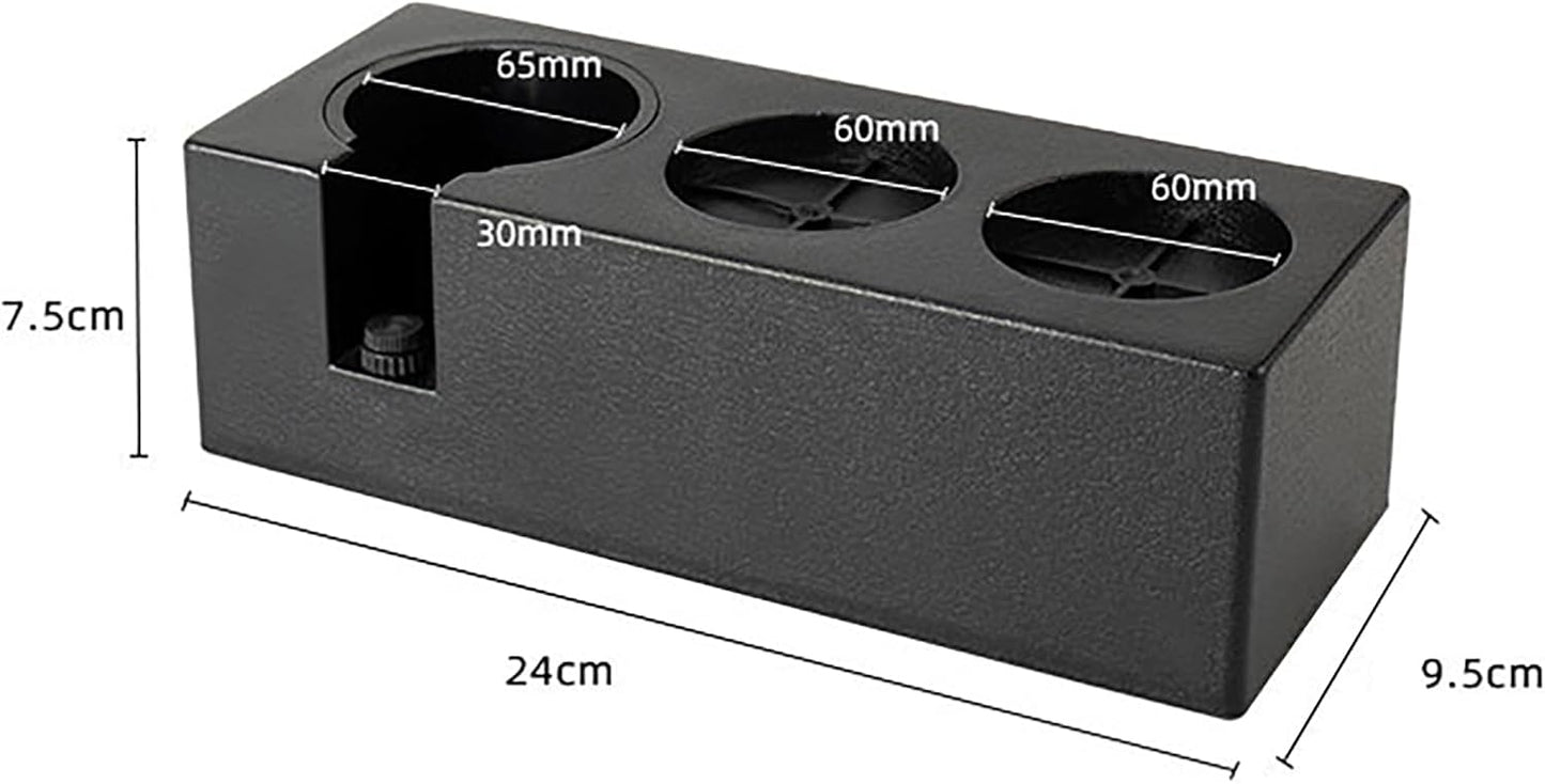 Espresso Tamping Station, ABS Plastic Black Portafilter Holder Espresso Coffee Equipment for Bar Home Office,Fit for 51mm 53mm(Accessories not Included)