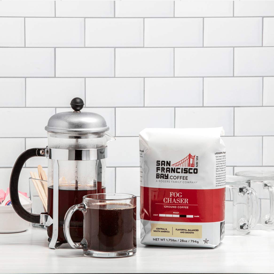 SF Bay Coffee Fog Chaser 28 Ounce Ground Medium Dark Roast