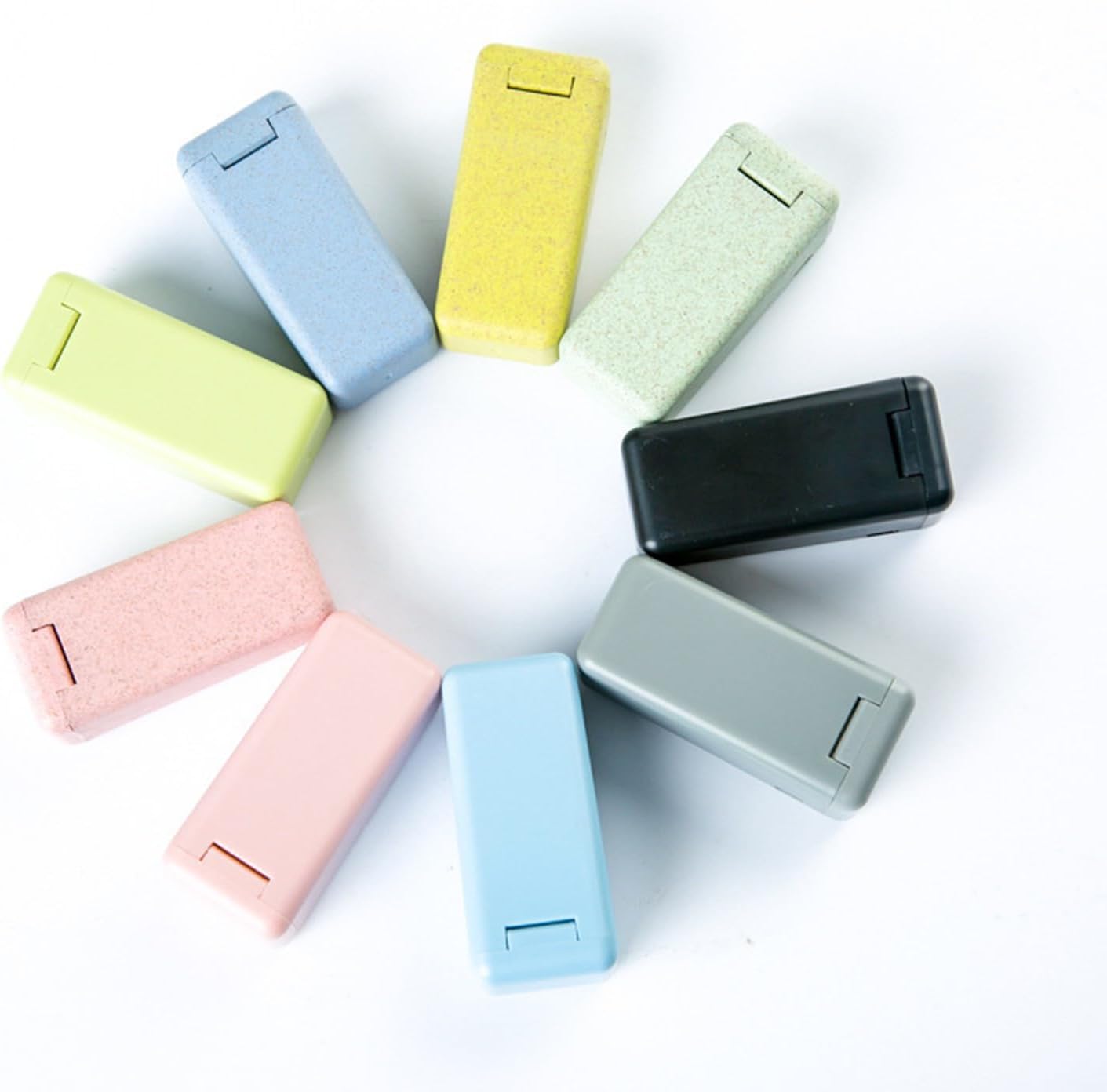 Foldable Straw with Storage Box, Reusable Folding Stainless Steel Straw, Portable Collapsible Set with Silicone Tip and Cleaner Brush for Travel Home Work (pink)