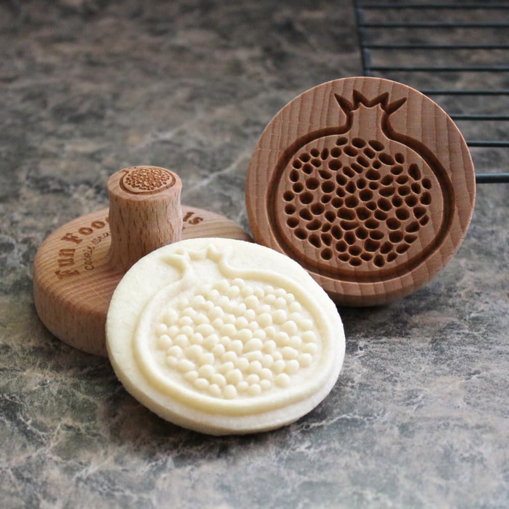 Wood Cookie Stamp, 2.5 Inch (Pomegranate CS-102)