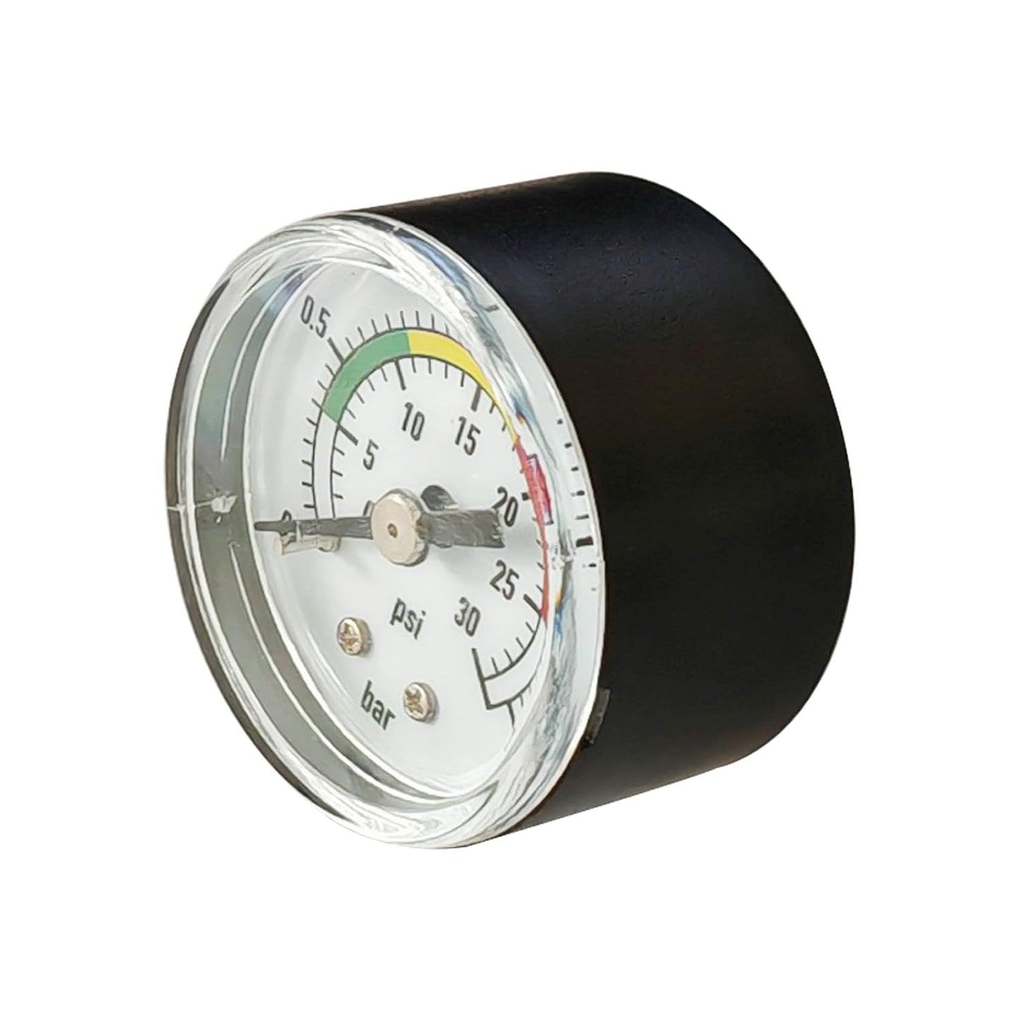 0-30 Psi Low Pressure Gauge, 0-2kPa Pool Filter Pressure Gauge, 1.57" Dial Size, 1/4" NPT Lower Mount, 304 Stainless Steel Case for Sand Filter Pump with O-Ring
