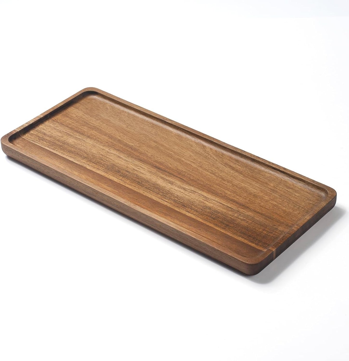 Bathroom Vanity Tray, Bathroom Tray for Counter, Toilet Tank Tray, Wood Bathroom Tray for Organizing and Home Decor (13.8 x 6 x 0.8 inch)
