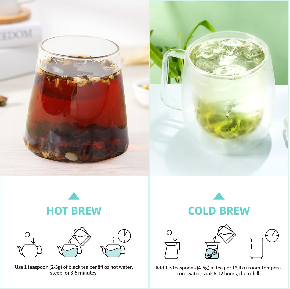 Essencesip Jasmine Black Tea - Floral Twist on Classic English Breakfast Style, 4oz Organic Loose Leaf tea in Reusable Tin