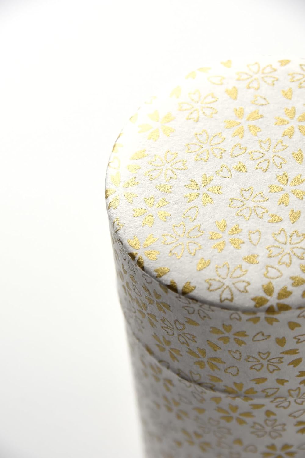 Japanese Pokkan Coffee Spice Tea Tin Canister Washi Paper Storage with Lid 7.05 oz Capacity (Kenran Hana)