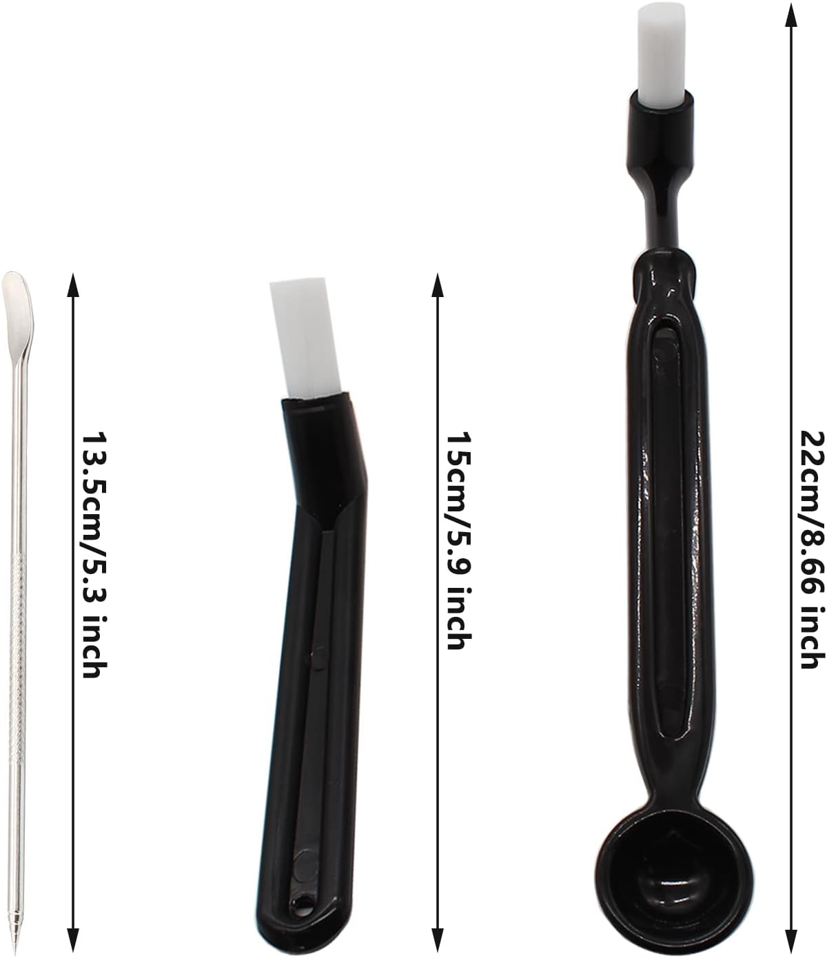 Coffee Machine Cleaning Brush, Nylon Espresso Machine Brush Coffee Cleaning Tool Set with Spoon for Espresso Machine Group Head, Pack of 3