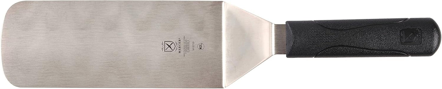 Mercer Culinary Millennia Turner/Spatula, 8 Inch x 3 Inch Blade, Black Handle