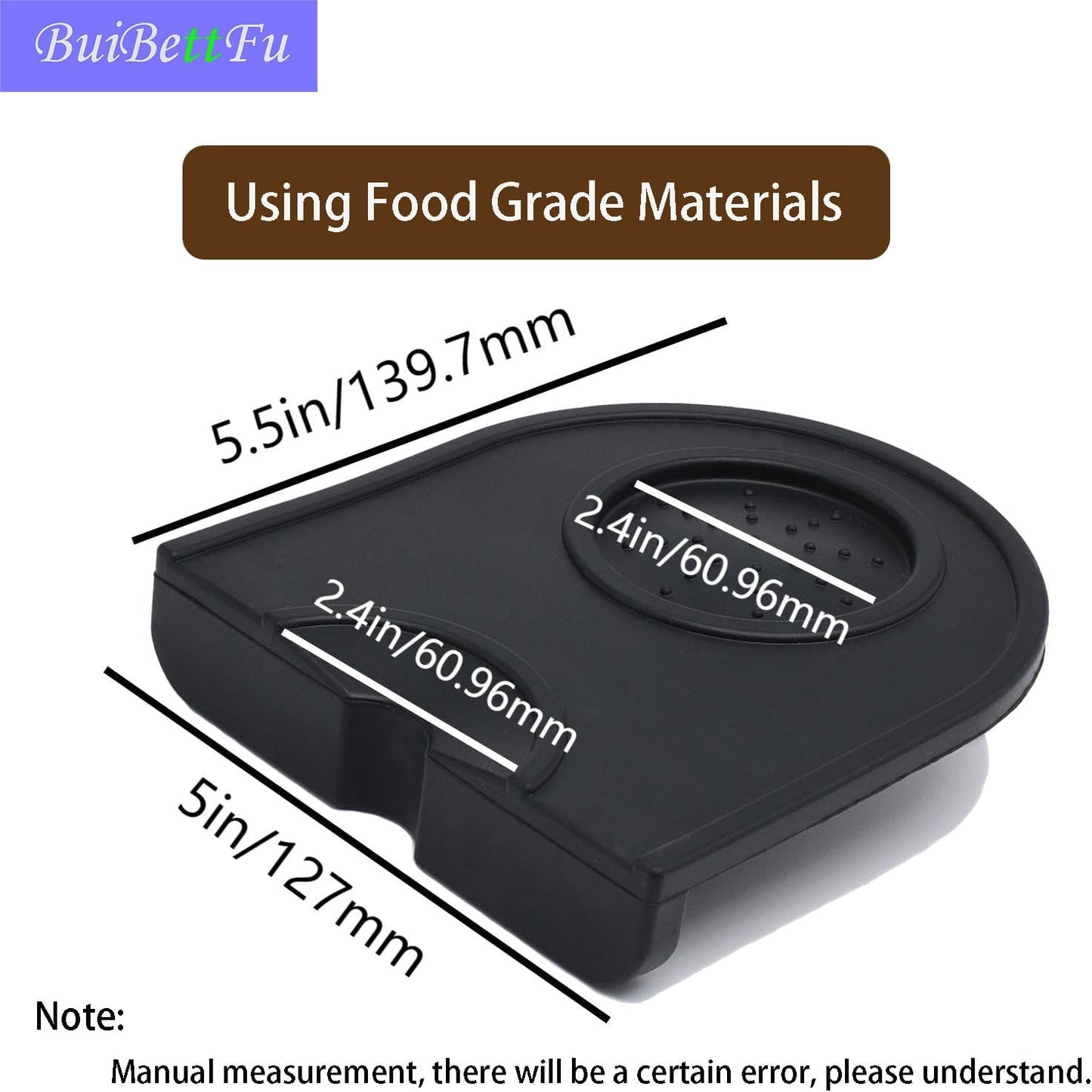 Coffee Knock Box Shock-Absorbent Durable Barista Style Knock Box With Removable Knock Bar and Non-Slip Base Gift Silicone Tamping Pad for Barista Tool Home Kitchen Bar Coffee Shop (Coffee Tamper Mat)