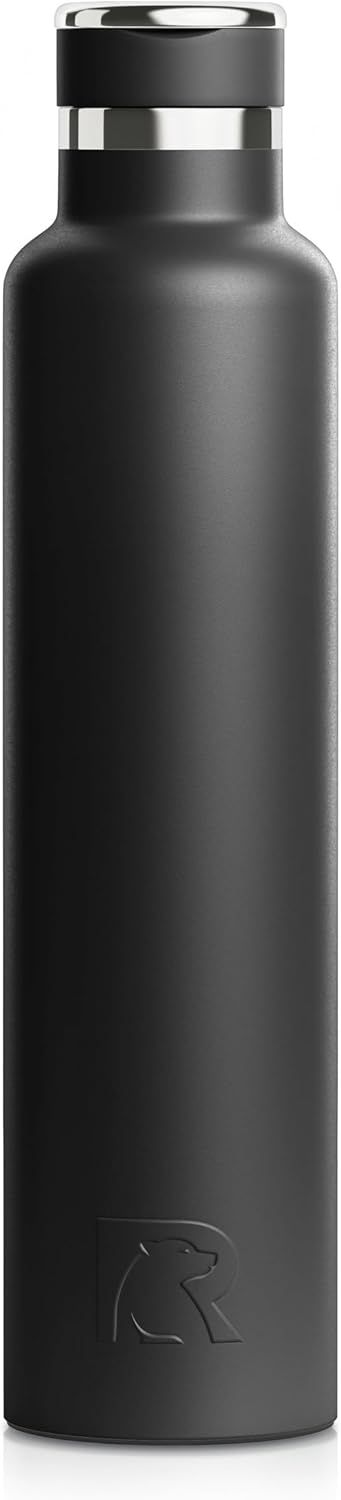RTIC 26oz Journey Bottle Metal Stainless Steel Vacuum Insulated, BPA Free, Reusable, for Water, Hot and Cold Drinks, Travel, Sports, Camping, Black