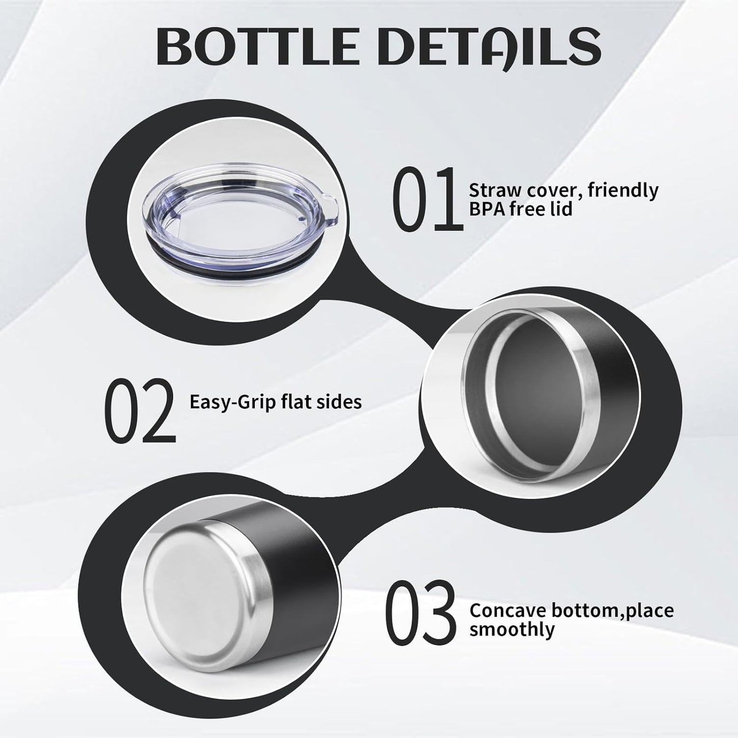 StarSpeed 20oz Tumbler Bulk with Lid, Stainless Steel Insulated Tumblers Double Wall Vacuum Insulated Travel Mug, Powder Coated Coffee Cups for Hot and Cold Drinks(Black,8)