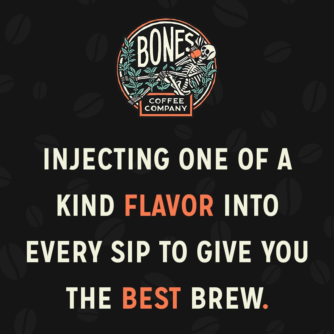 Bones Coffee Company Sumatra Single-Origin, Dark Chocolate, Smoky Earthy Notes, Whole Coffee Beans, Low Acid Darl Roast Arabica Beans Flavored Coffee, 12 oz Whole Bean