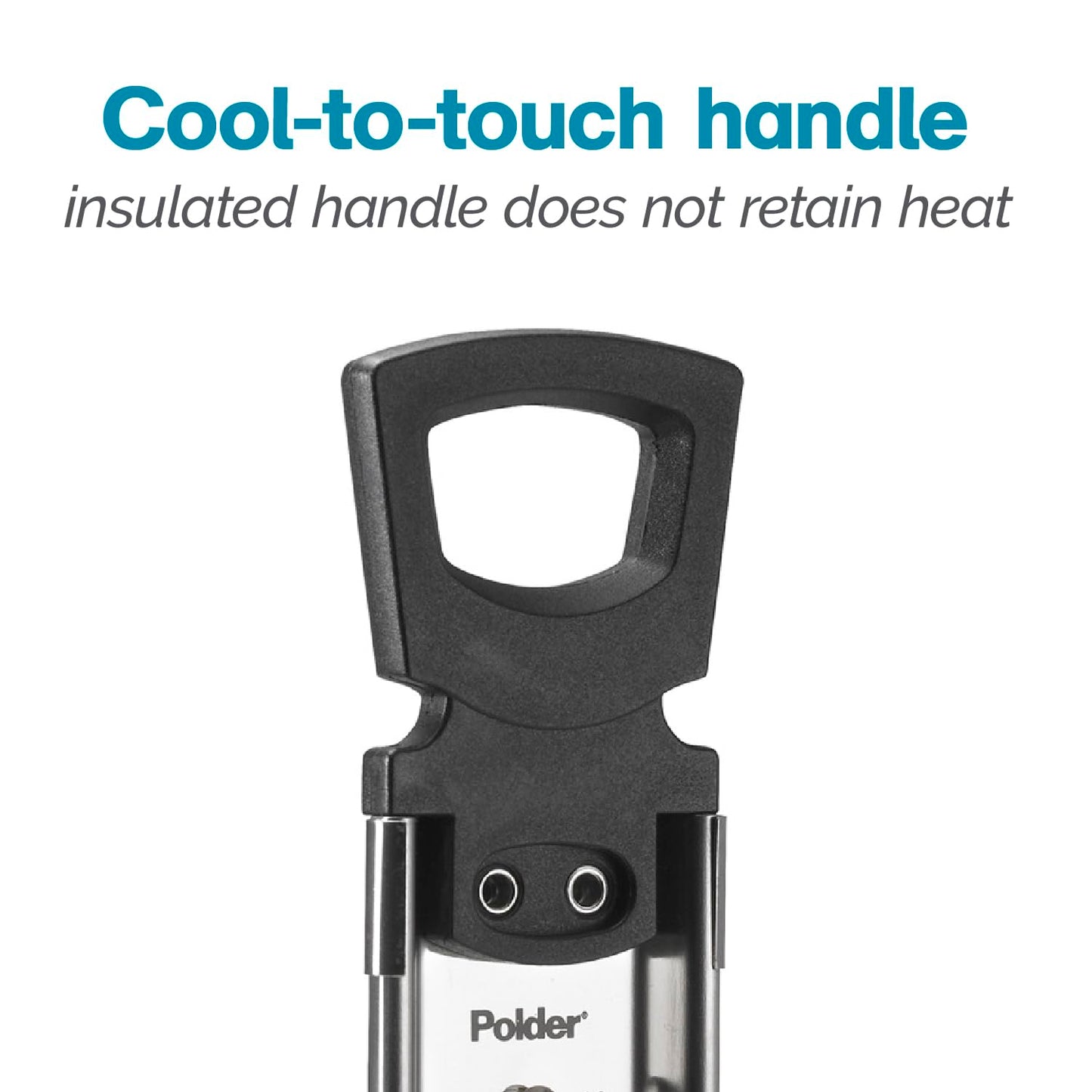 Polder Candy Thermometer, Stainless Steel Cooking Thermometer with Pot Clip, for Jam, Syrup, Jelly, Yogurt, and Deep Fry, 12"