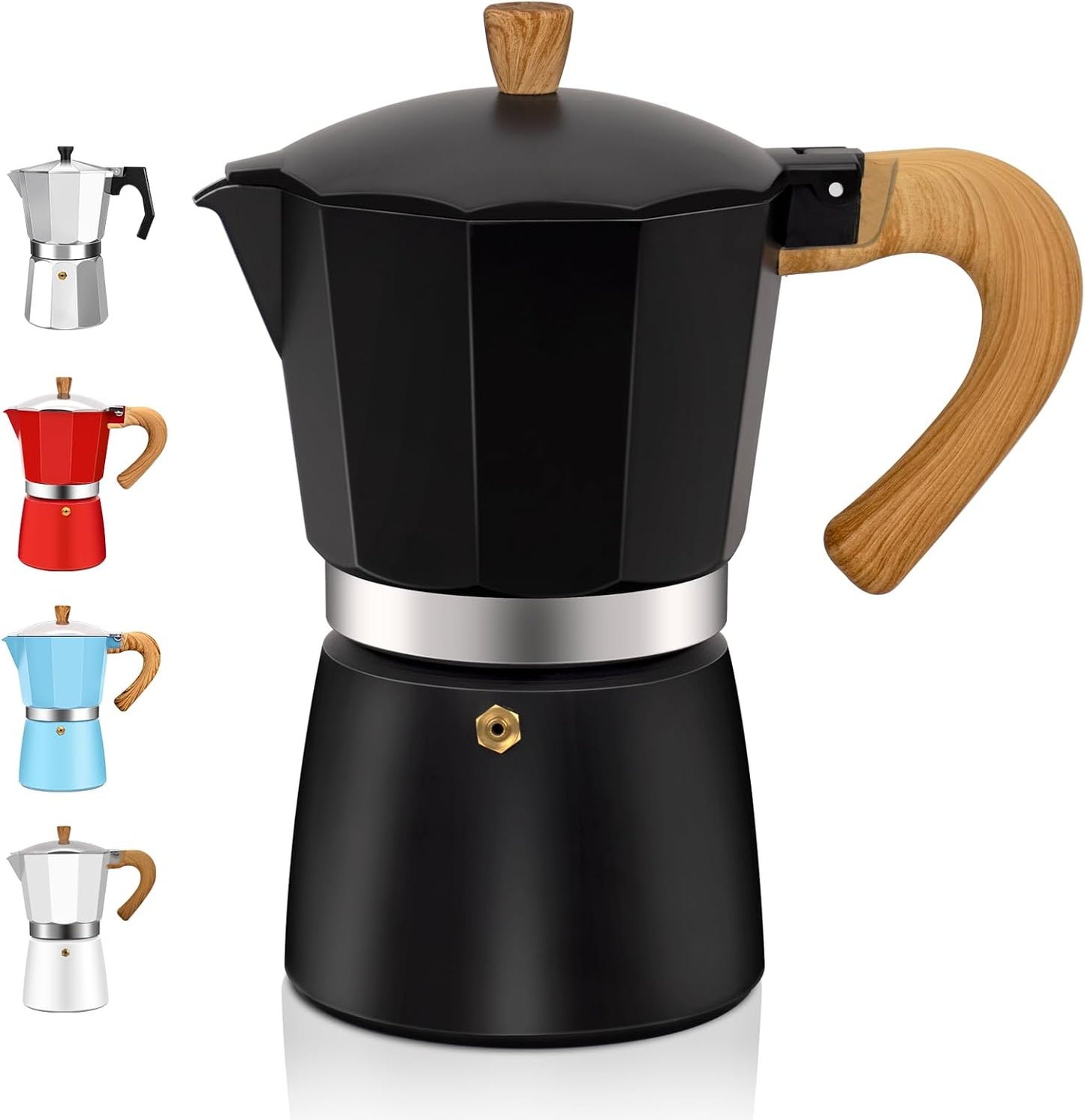 12 Cup Aluminum Espresso Stovetop Moka Pot Express Coffee Maker Percolator Italian Classic Mocha Coffee Machine for Italian and Cuban Cafe Brewing for Home & Camping 600ml 20oz