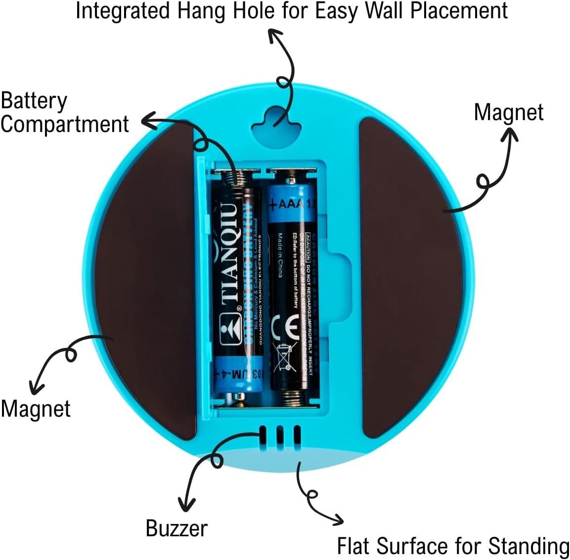 Searon Kitchen Timers for Cooking, Magnetic Visual Timer for Kids Teachers Classroom School ADHD Autism Oven or Adult with Special Needs (Blue)