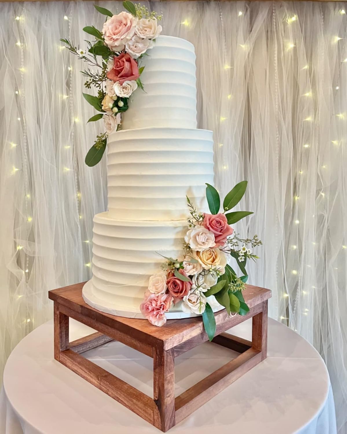 Siking Stainless Steel Cake Comb Metal Cake Scraper, Cake Buttercream Icing Smoother Edge Side Sculpting Decorating Tools (Large Scallop), SCC- 1-4