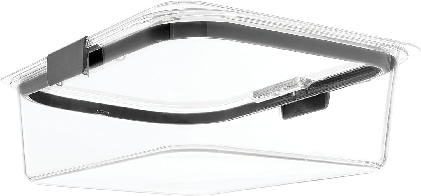 Rubbermaid Brilliance Large Food Storage Container, 9.6 Cup, BPA-Free, Leak-Proof, Clear