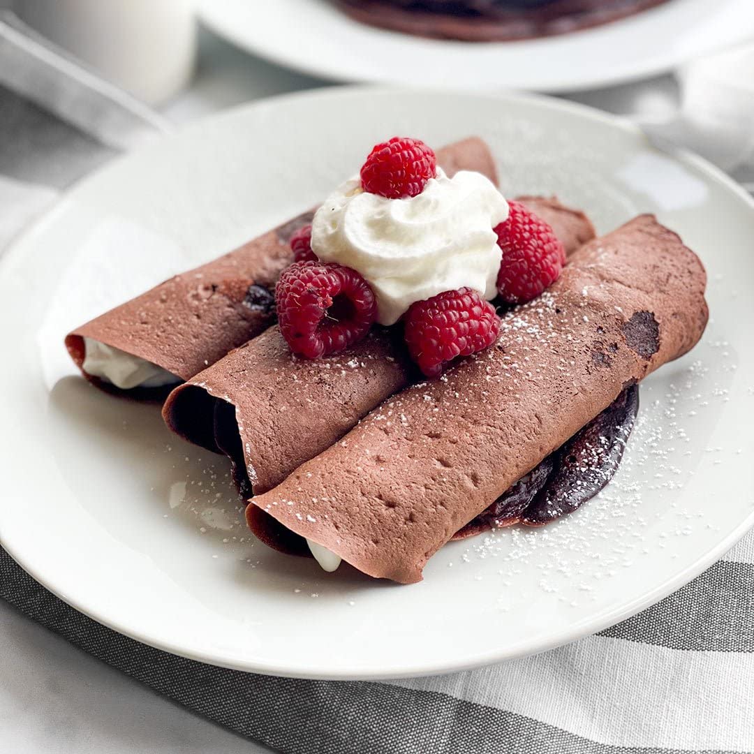 ProDough High Protein- Gluten Free French Crepe Mix, Low Carb, 8g of Protein per Serving, No Added Sugars, Keto Friendly, Makes 24 Crepes (Chocolate)