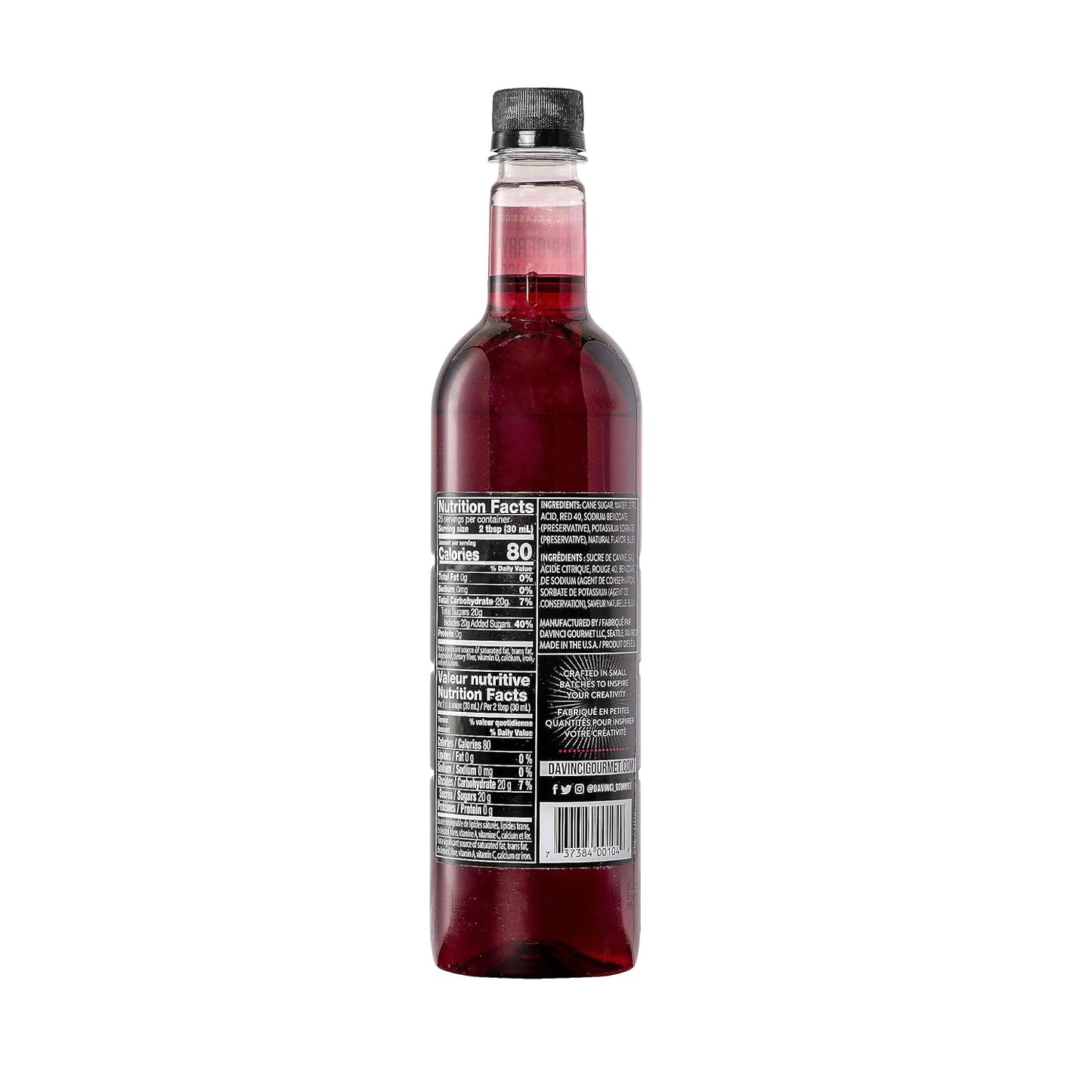 DaVinci Gourmet Classic Raspberry Syrup, 25.4 Fluid Ounces (Pack of 1)
