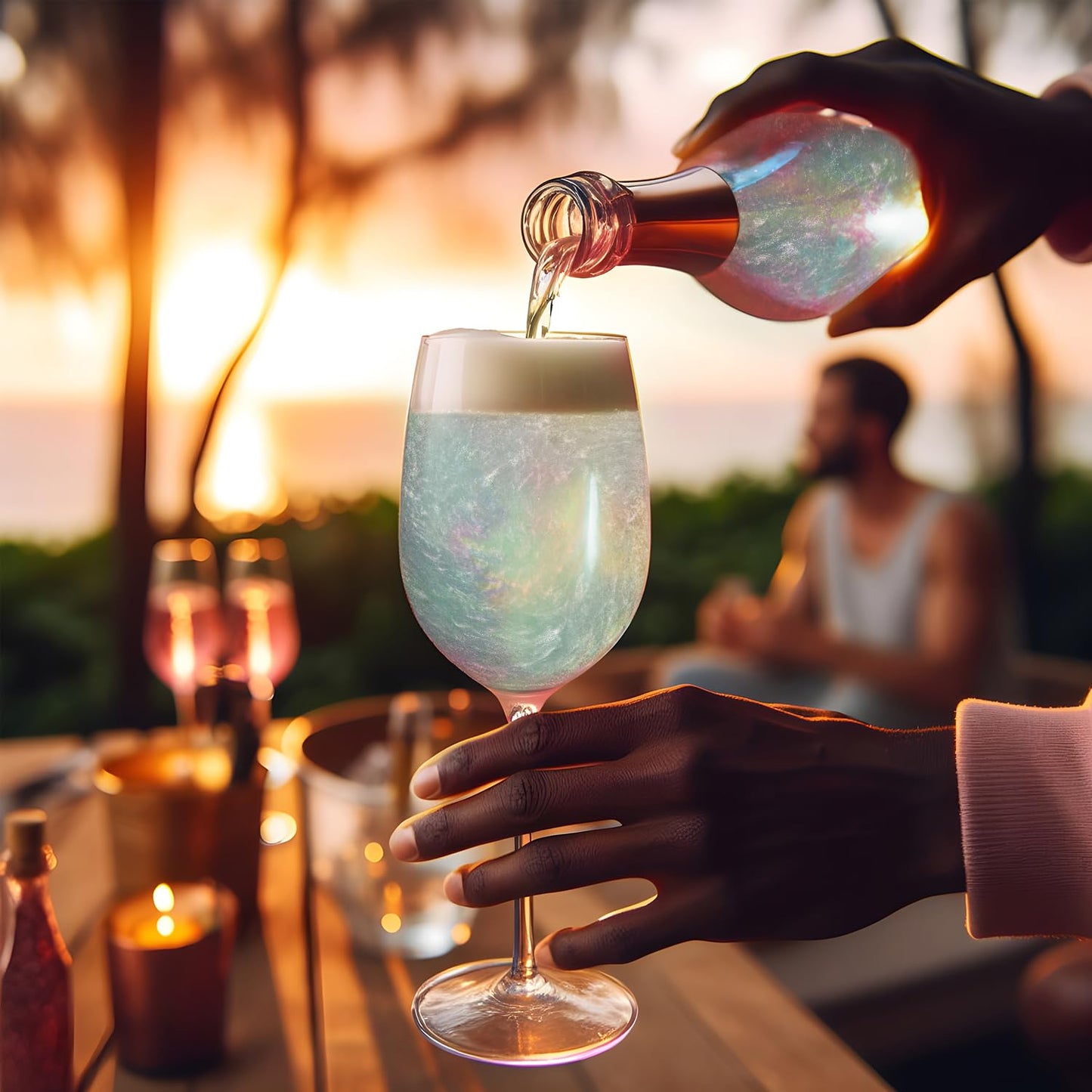 Green Iridescent BREW GLITTER Edible Glitter For Drinks, Cocktails, Beer, Garnish Glitter & Beverages | KOSHER & HALAL Certified | 100% Edible & Food Grade | Vegan, Gluten, Nut Free (25g, Green Iridescent)