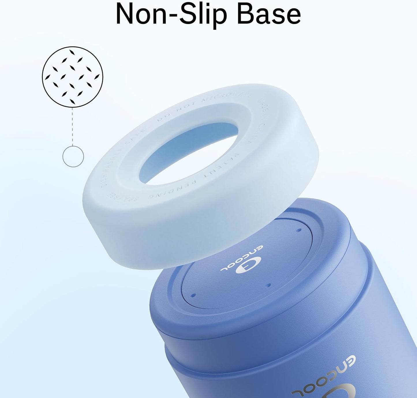 Insulated Water Bottle with Straw - Encool Stainless Steel Water Bottle, Reusable Leakproof and BPA-Free for Sports, Travel, Cold for 24 Hours, 24 oz, Ocean