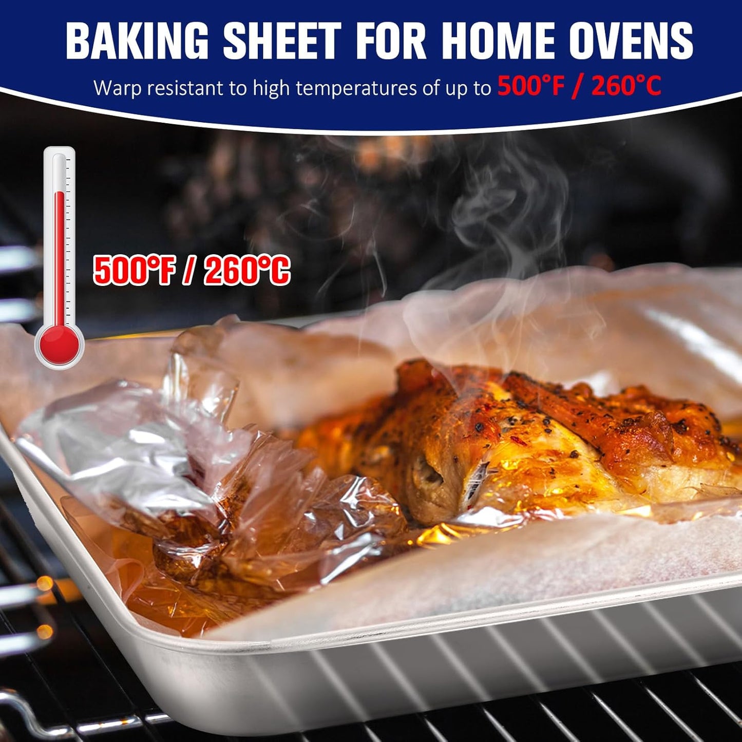 Mimorou 12 Pcs Baking Sheet Stainless Steel Cookie Small Metal Sheet Pans Professional Rectangle Oven Trays Kitchen Baking Cooking Oven and Toaster, Dishwasher Safe(10.2 x 5.9 Inch)